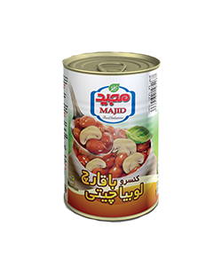 کنسرو قارچ و لوبیا مجید