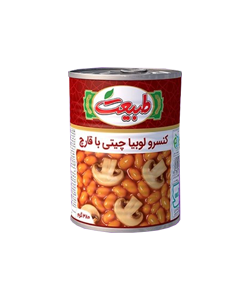 کنسرو لوبیا چیتی با قارچ طبیعت
