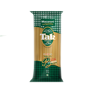 ماکارونی 500 گرمی (ویتامین B1، B2، B3) قطر 3/1 میل تک ماکارون