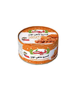 کنسرو ماهی تون با لوبیا چیتی در سس گوجه فرنگی طبیعت