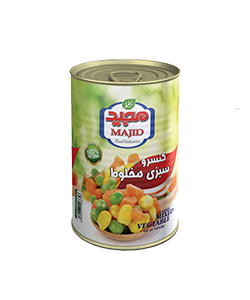 کنسرو سبزیجات مخلوط مجید